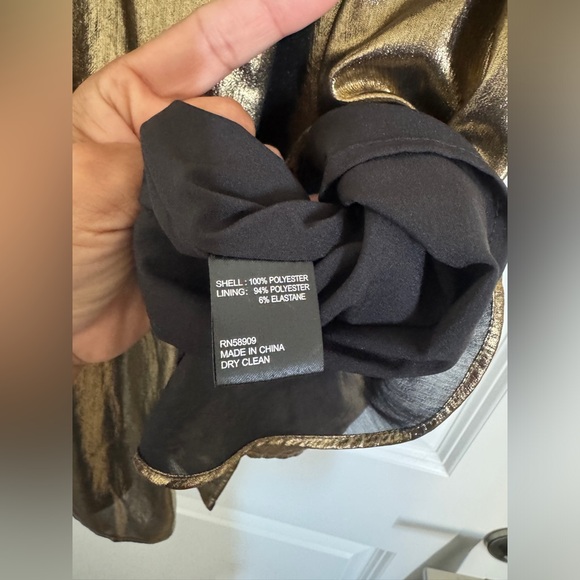 Gianni Bini Noa Metallic Lame V-Neck Long Sleeve A-Line
Wrap Dress NWT Size M - Picture 10 of 12